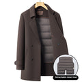 Double-sided Wool Overcoat Men's Mid-length Suit Collar Woolen Coat