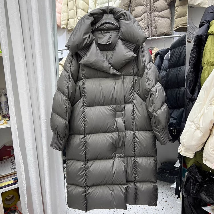 Women's Winter New Simple Fashion Thick Loose Knee-length Coat