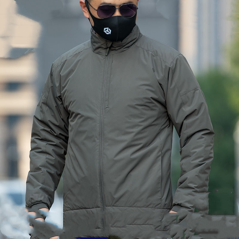 Angken New Thermal Reflection Tactical Cotton-padded Jacket Men's Autumn And Winter Windproof Warm Warm Warm Shell Jacket Outdoor Cotton Coat Coat