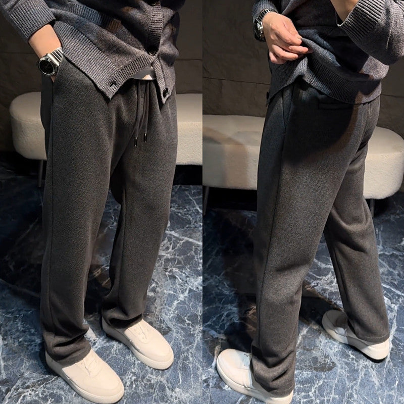 Loose Casual Men's Trendy Sports Sweatpants Thin Wide Leg Mop Long Pants