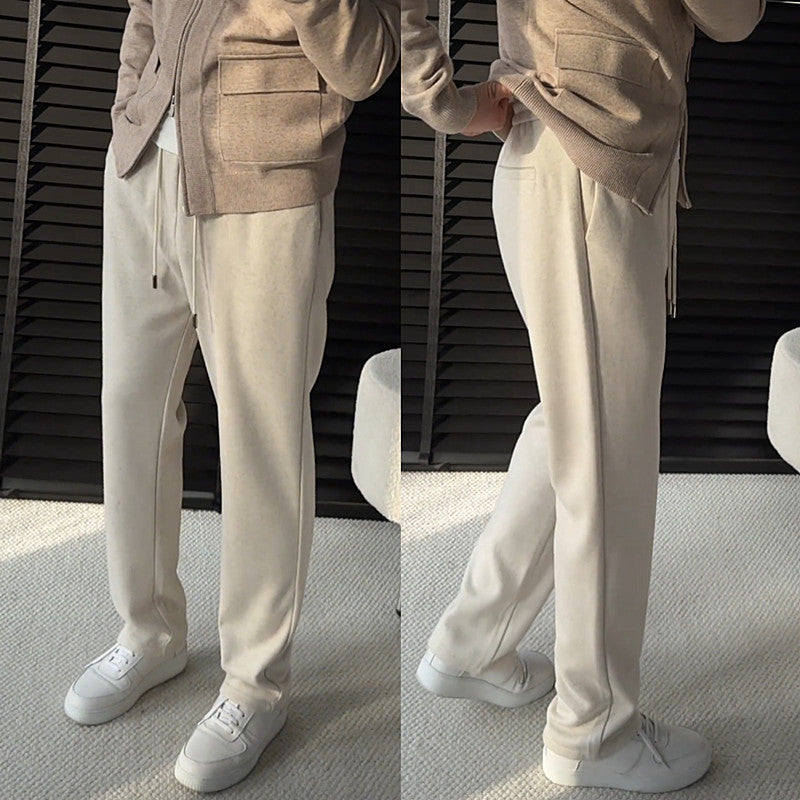 Loose Casual Men's Trendy Sports Sweatpants Thin Wide Leg Mop Long Pants