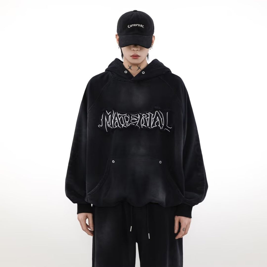 American Vintage Distressed Graffiti Hoodie