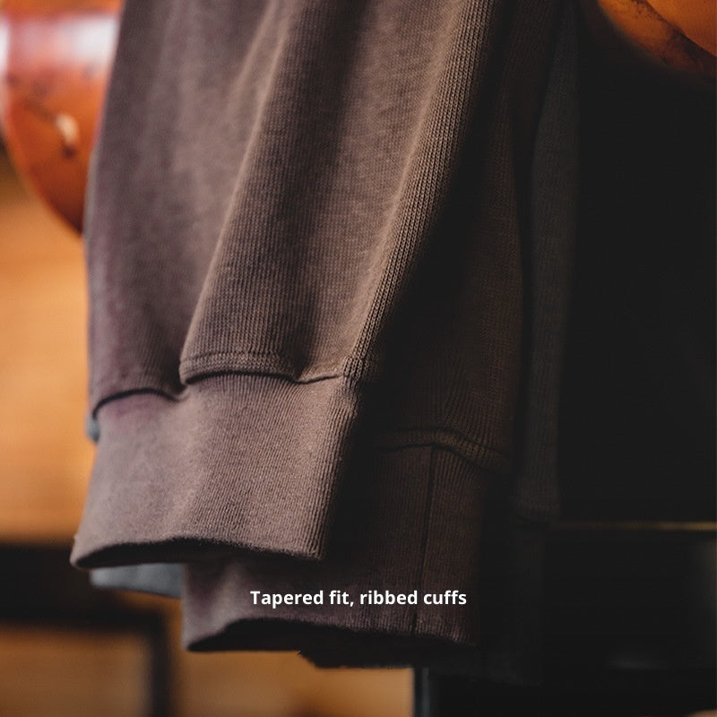 Retro Drawstring Elastic Waist Knitted Sweatpants Tapered Ankle-tied