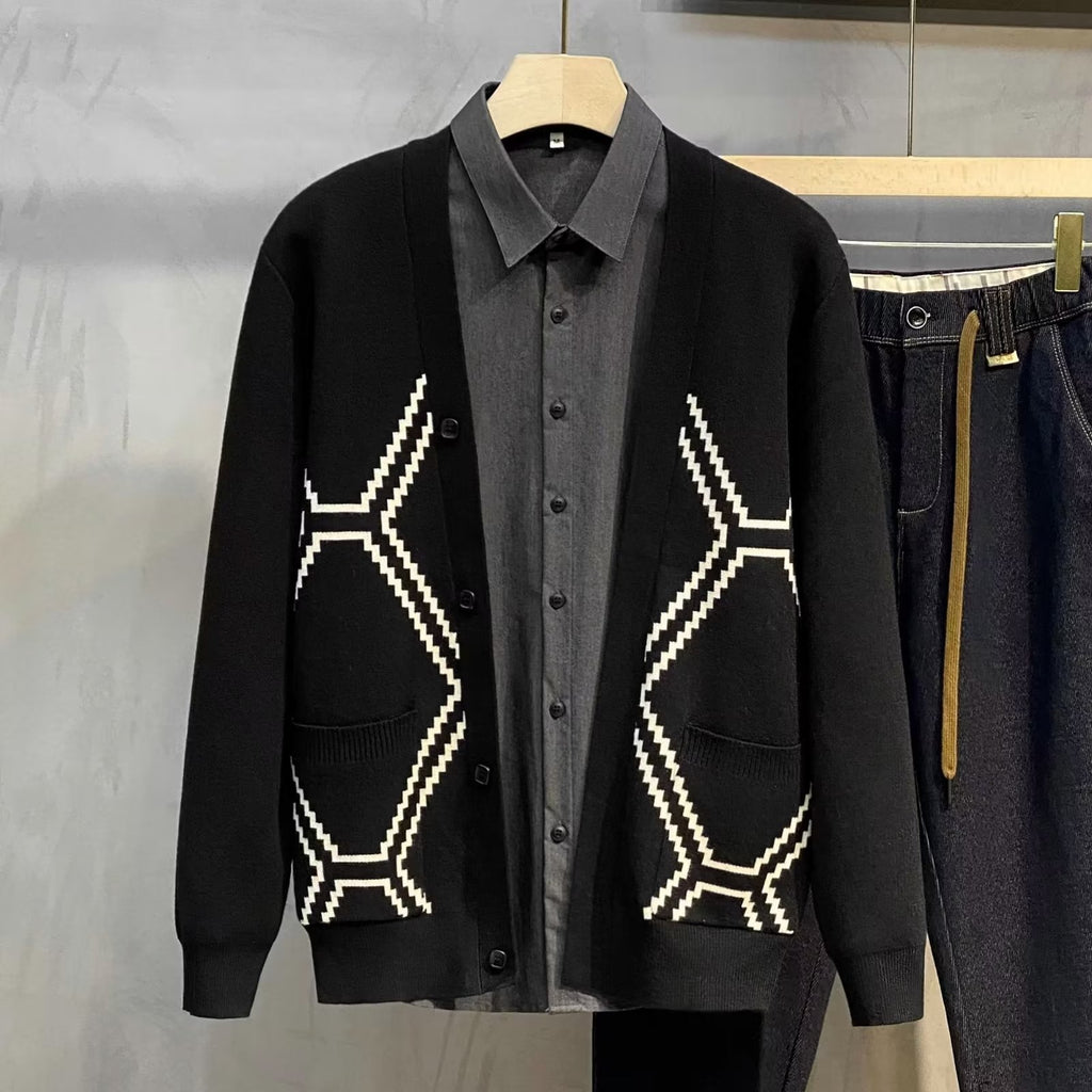 Men's Coat Light Luxury British Slim Sweater