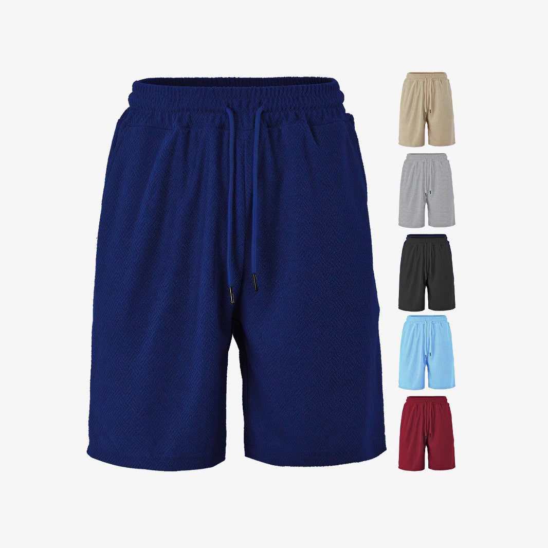 Loose Comfortable Breathable Jacquard Fabric Men's Casual Shorts