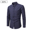 Men's Thin Flowy Plaid Shirts For Summer And Autumn