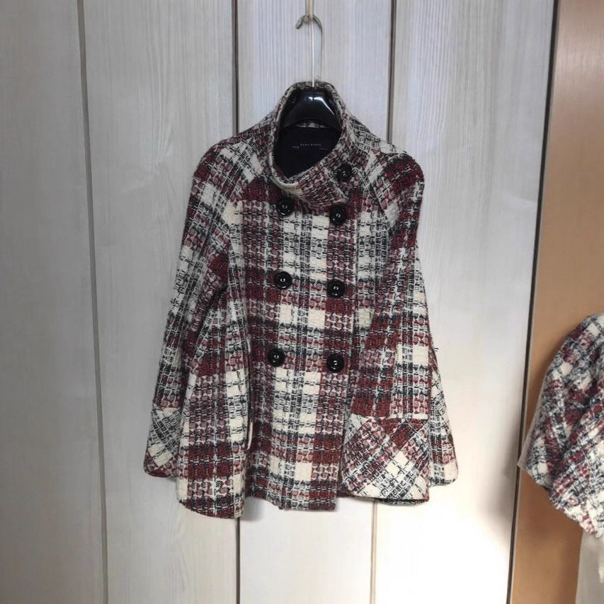 Women's Thickened Classic Style Plaid Coat