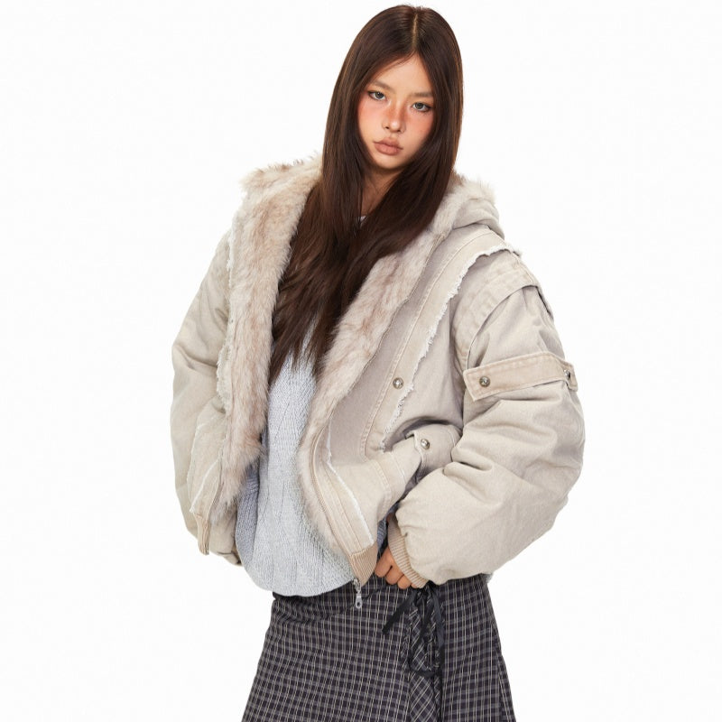 Lazy Thick Padded Hooded Winter Coat