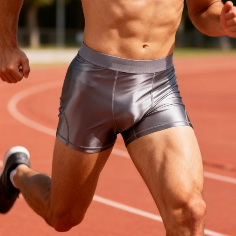 Men's Boxer Double-layer Tight Sports Breathable Quick-drying Shorts