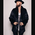 Mink-like Mid-length Men's Lapel Imitation Fur Overcoat
