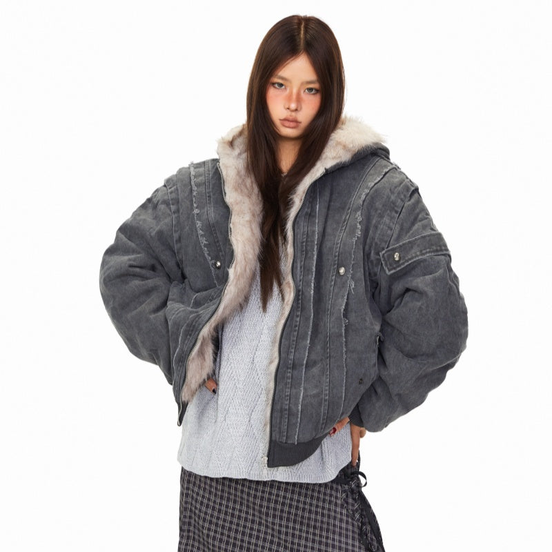 Lazy Thick Padded Hooded Winter Coat