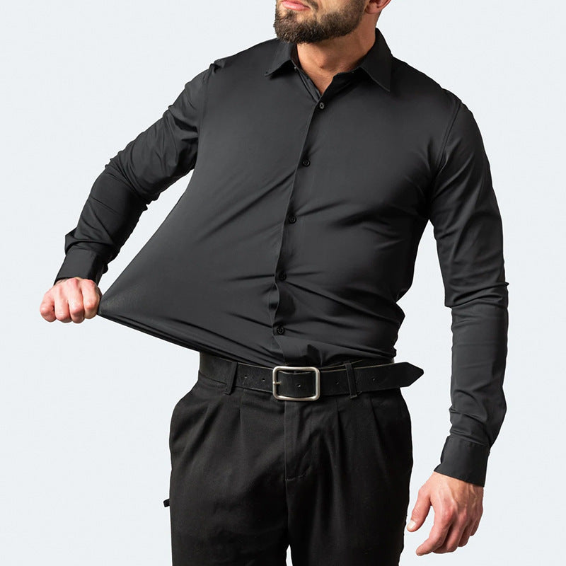 Full Elastic Force Shirt Men's Shirt Non-ironing Anti-wrinkle