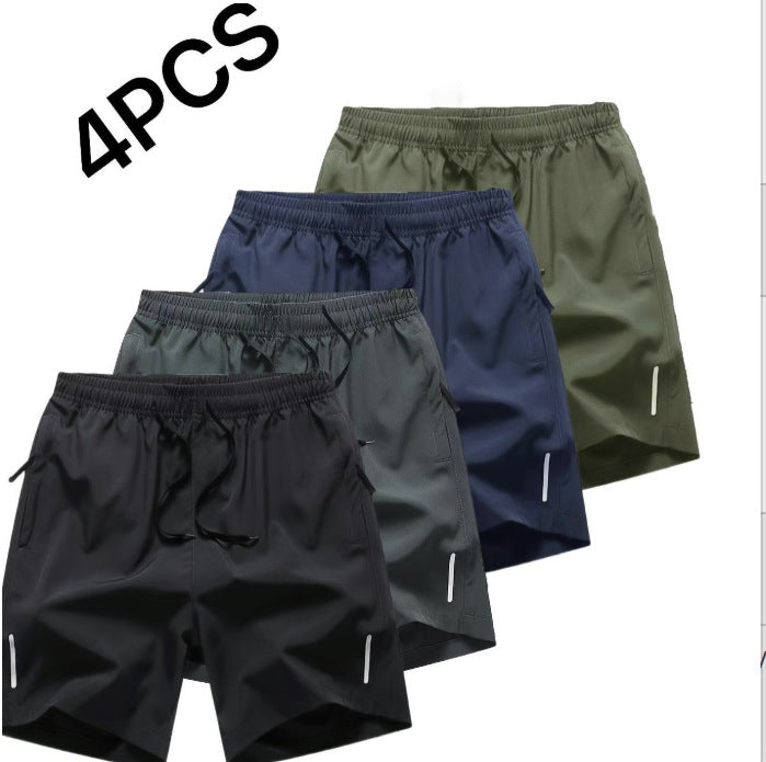 Fashionable Zippered Pocket Casual Men's Shorts