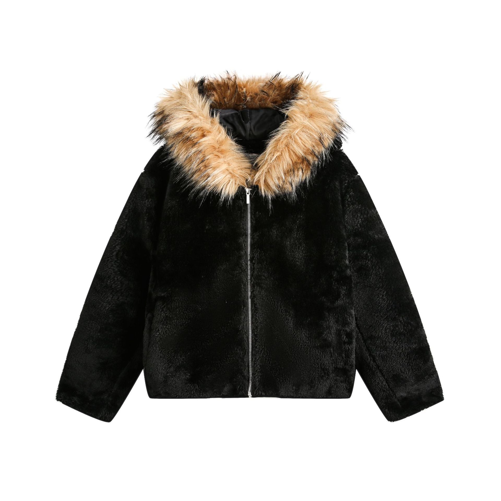 Cotton Coat Jacket American Retro Warm Fleece-lined