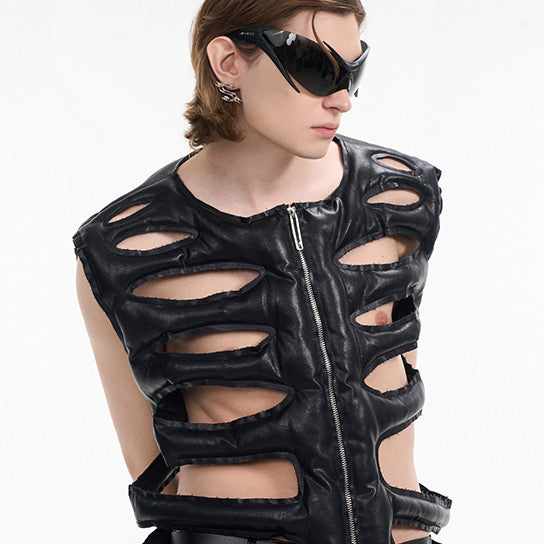 Skeleton Design Cotton Coat Vest