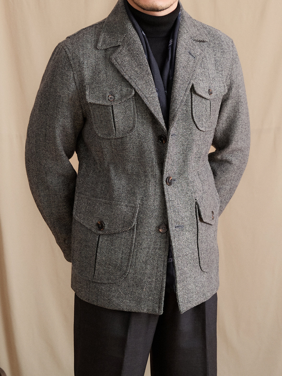 Wool Suit Collar Commuter Business Handsome Jacket Men