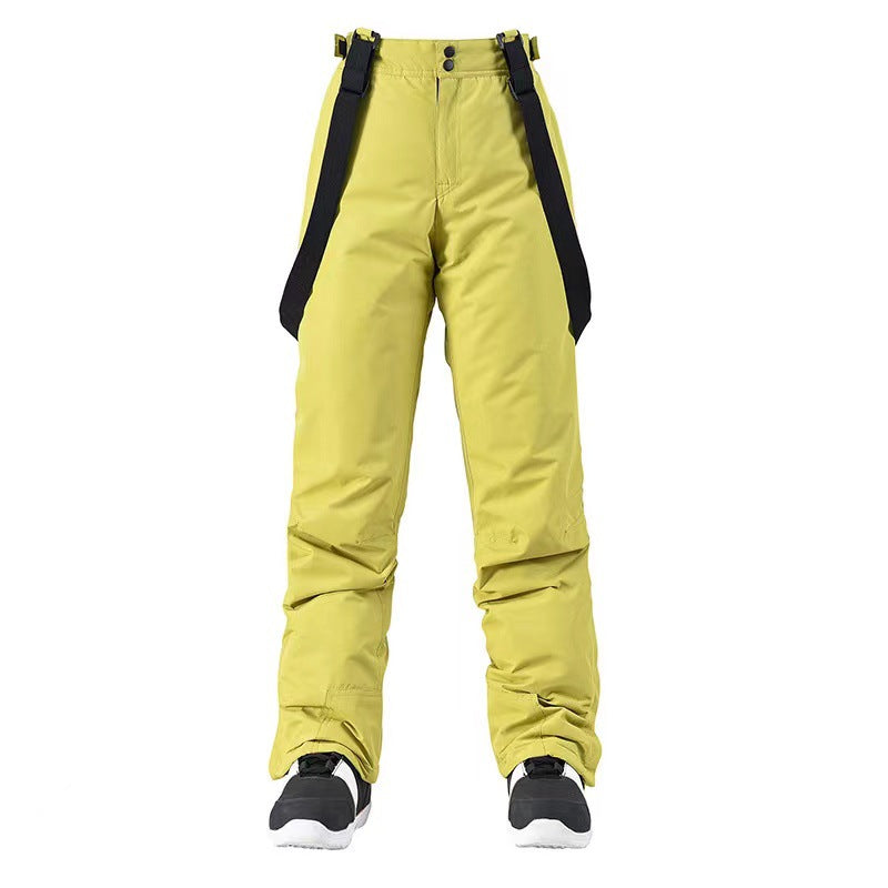 Men's Windproof Waterproof Detachable Elastic Waist Thick Thermal Cotton Pants