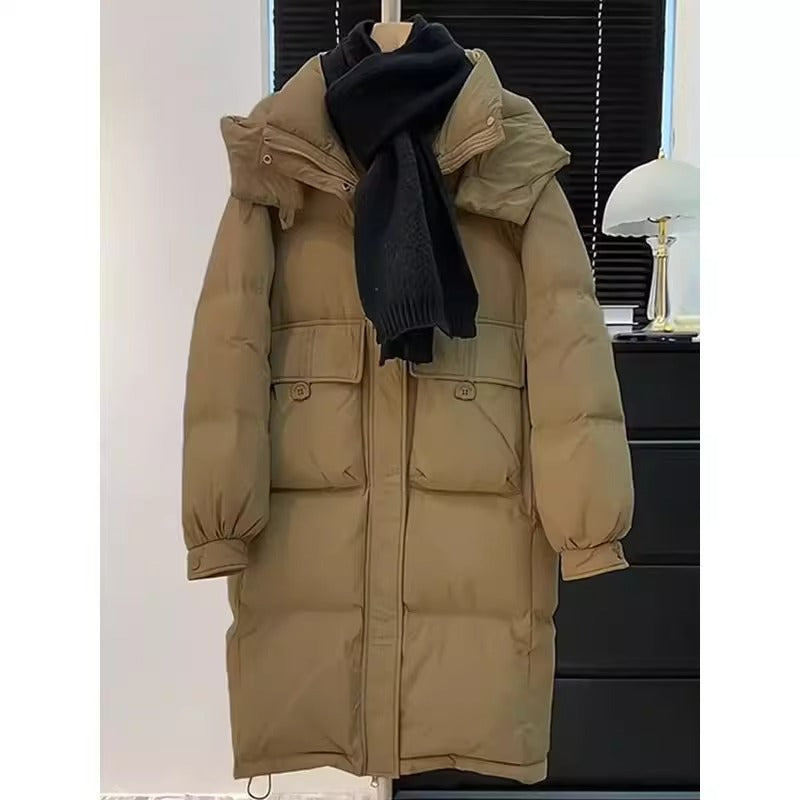 Down Cotton-padded Jacket Women's Mid-length Overknee Thickened Coat