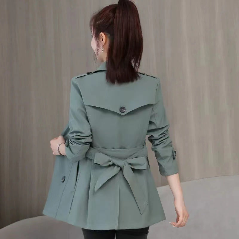 Elegant Slimming British Style Petite Top Student Double Breasted Coat