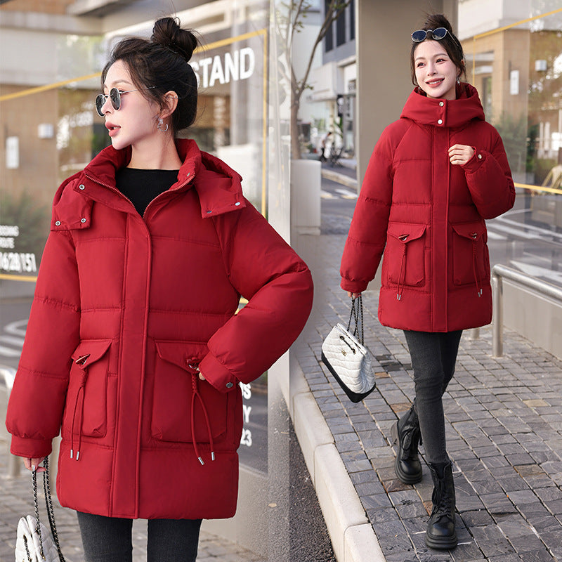 New Women's Winter Korean-style Cotton Coat Thick Mid-length