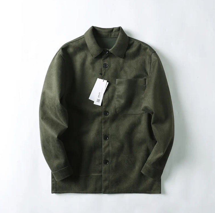 New Men's Loose Lapel Long Sleeve Shirt