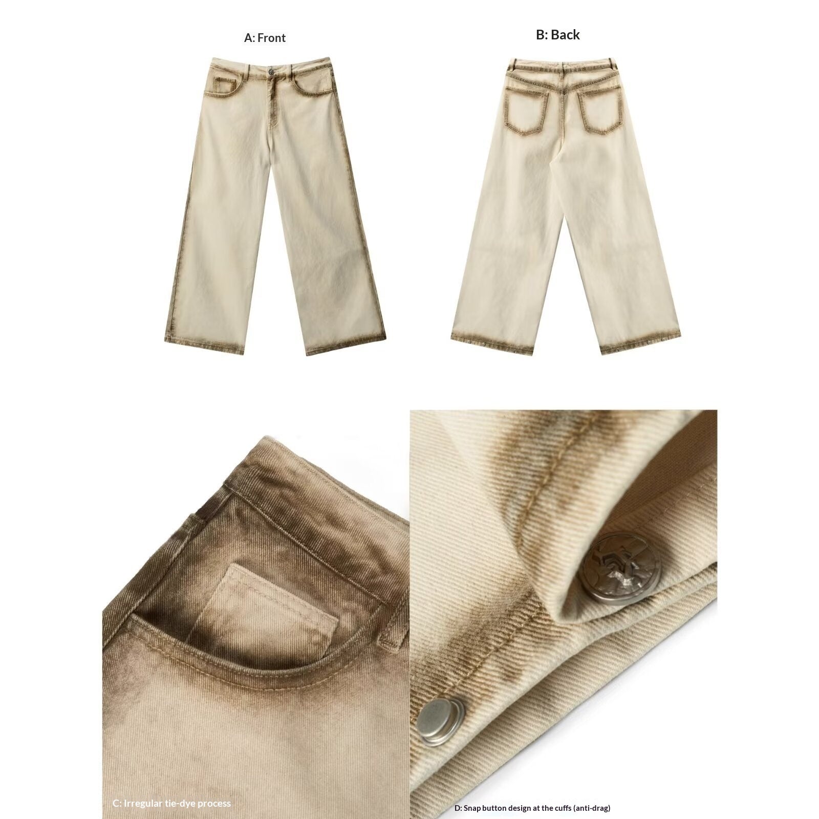 Loose Straight Retro Street Floor-length Pants