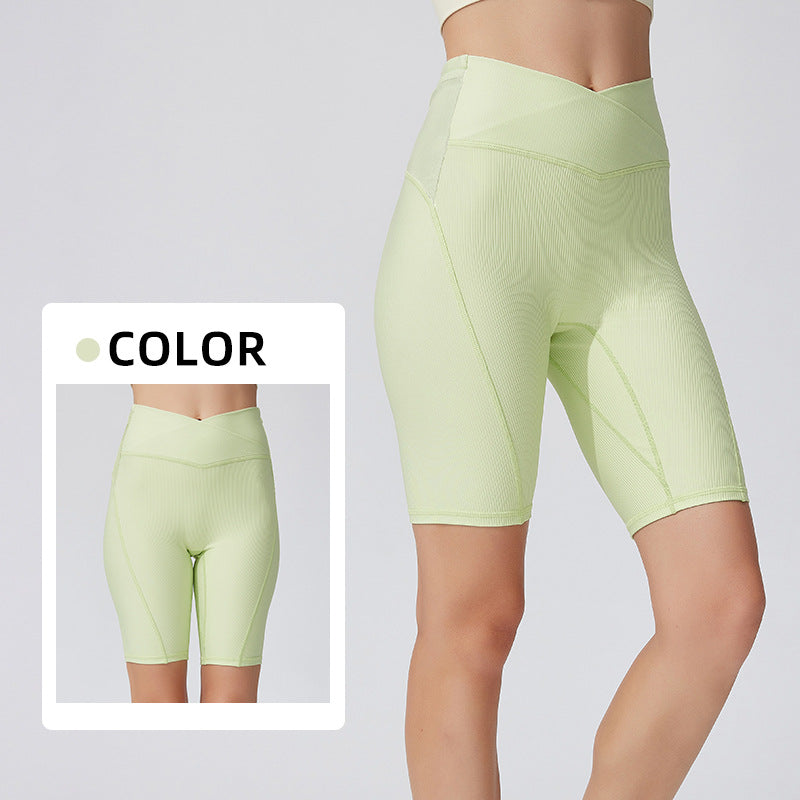 Men's And Women's Same High Elastic Multi-pocket High Waist Compression Shorts