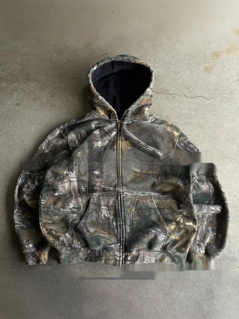 Casual Hooded Zip-Up Sweatshirt Men's