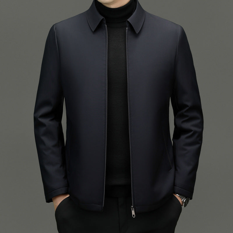 Middle-aged Father Business Casual Pure Color Cotton Clothing Tide