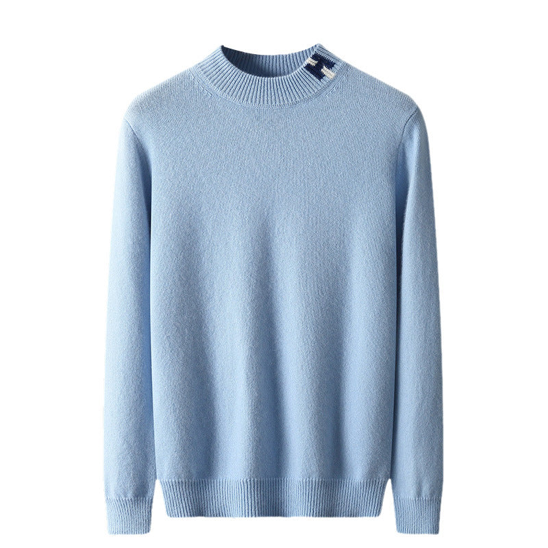 Jacquard Sweater Casual Trendy Knit Oversized Wool Base Shirt