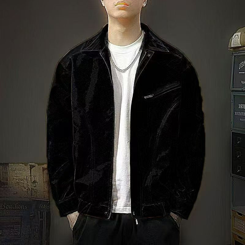 Vintage American-style Loose Casual Work Jacket With Hong Kong Flair