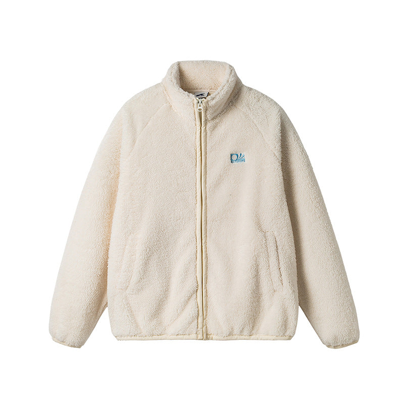 Thickening Stand Collar Olympic Fleece Cotton-padded Coat For Men And Women Lovers Wild