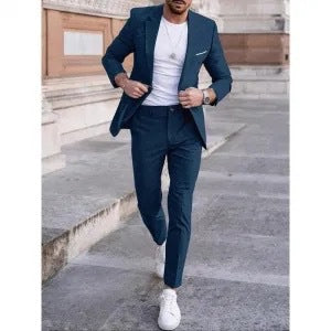 Men's Casual Suit Two-piece Set