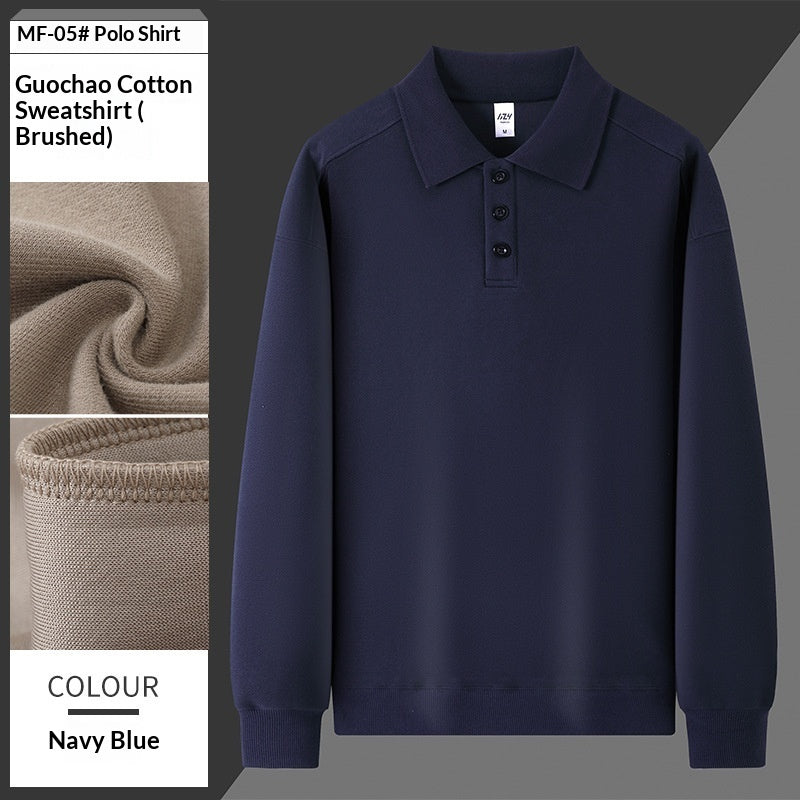 Loose-fit Lapel-collar Drop-shoulder Hoodie Without A Hood