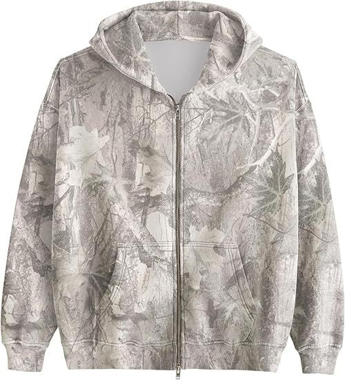 Men And Women Camouflage Hooded Jacket