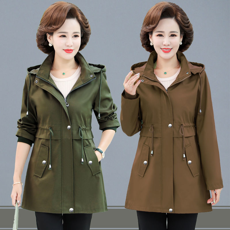 Spring And Autumn Fashionable Jacket Mid-length Trench Coat