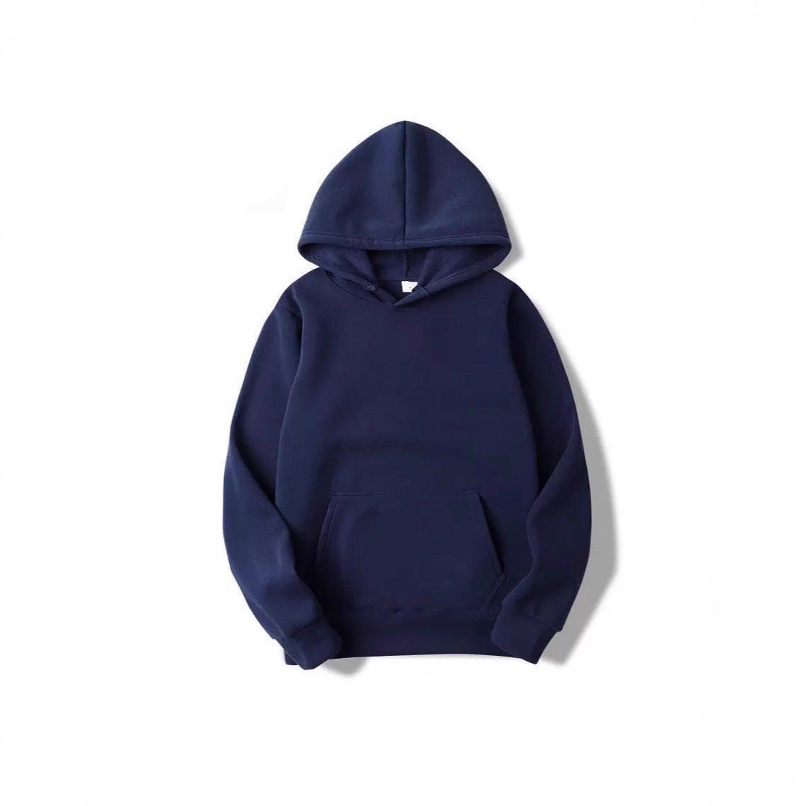 AutumnWinter Fleece Solid-Color Hoodie Same Style As Loose-Fit Casual Sports Hoodie For Couples