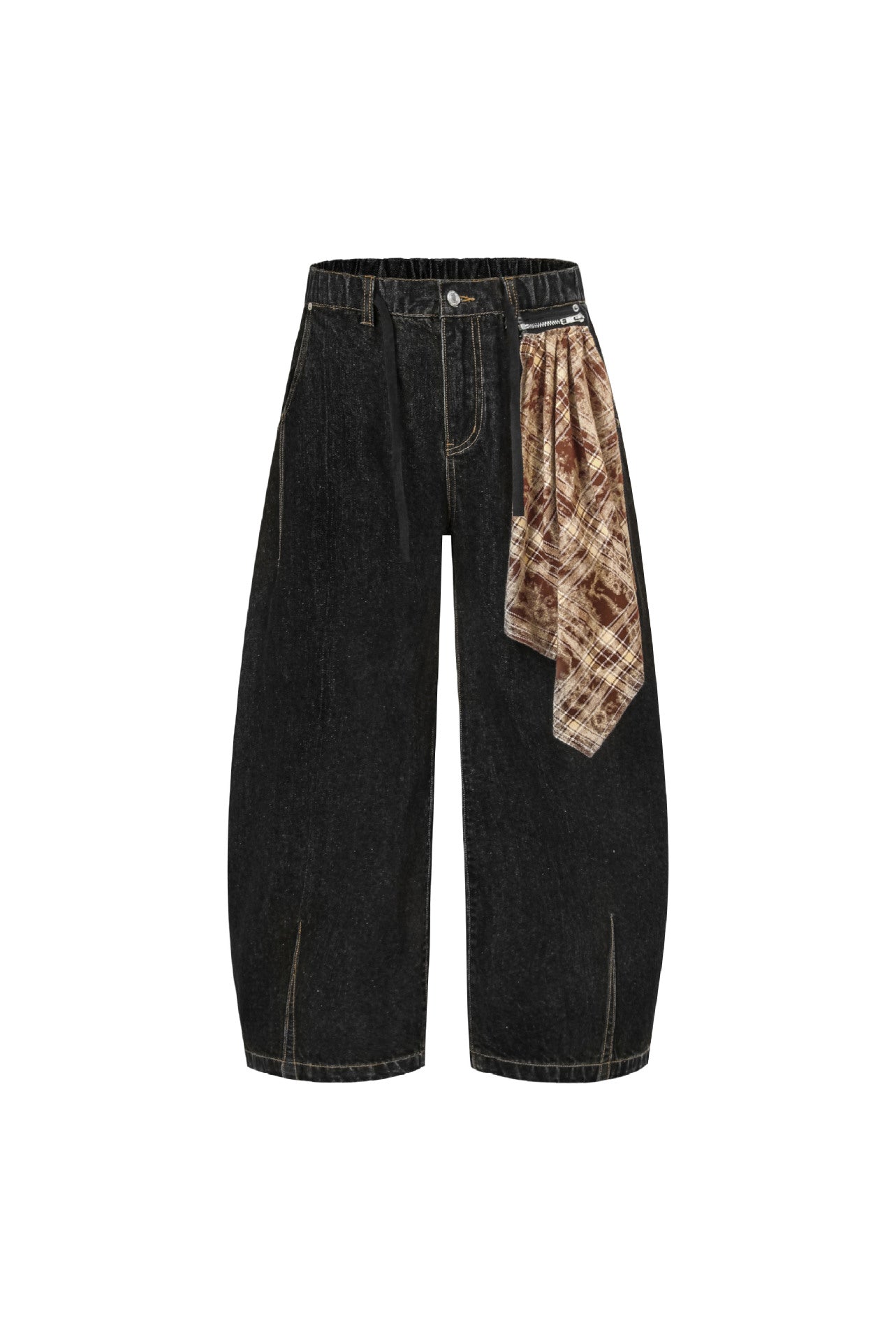 Retro Street Simple Loose Machete Denim Trousers