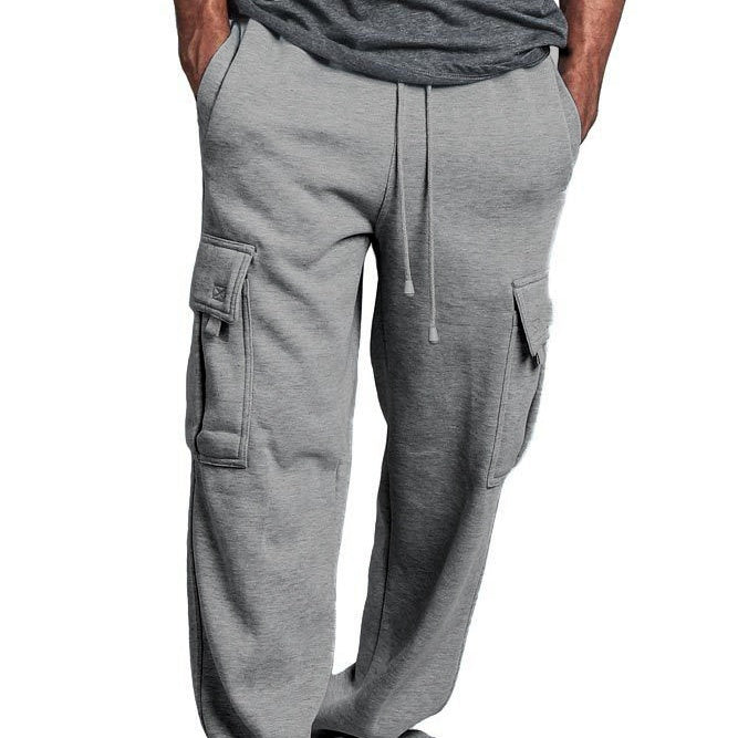 Casual Multi-pocket Loose Straight-leg Overalls