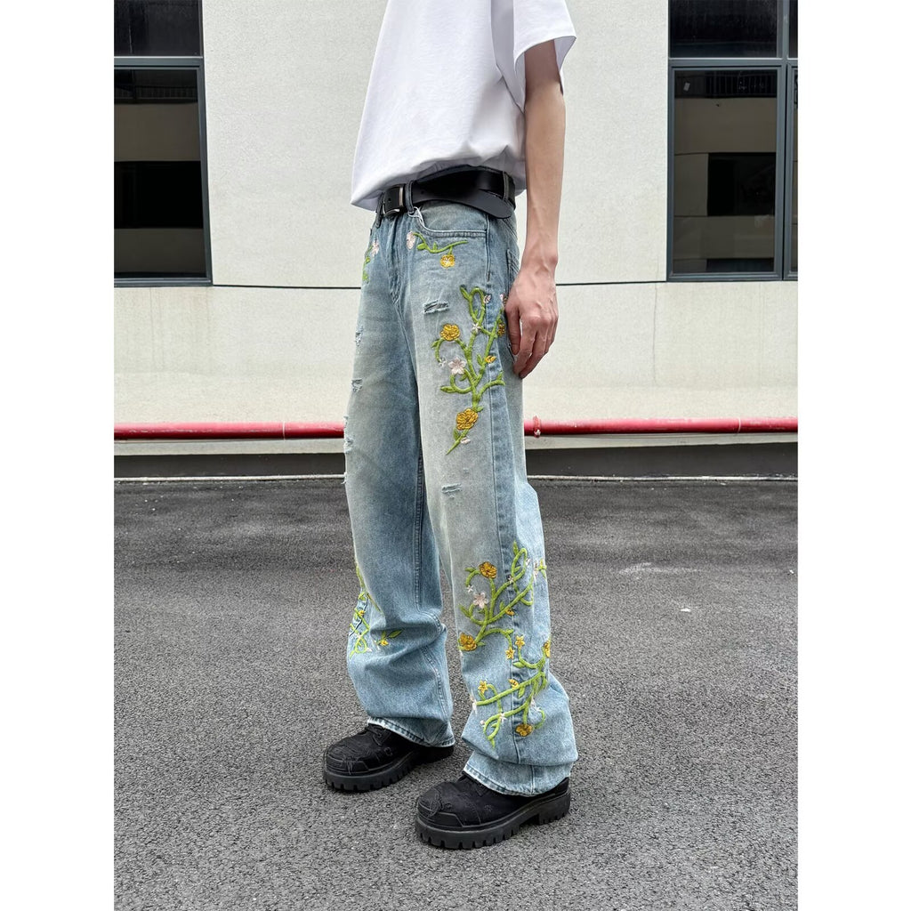 High Street Casual Pants Loose Draping Effect Wide Leg Pants Fashion