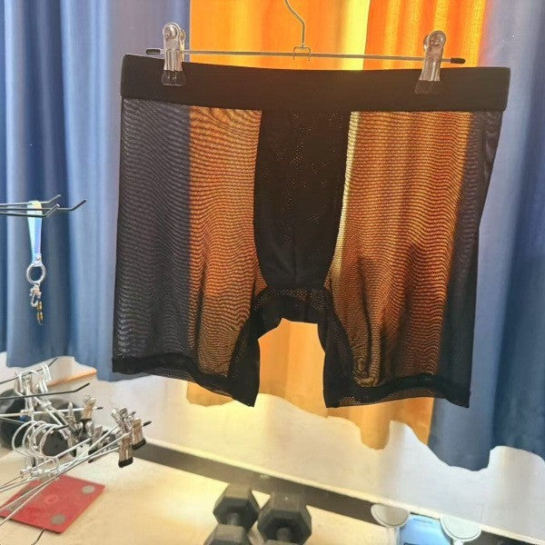 Mesh Sand Underwear Men's Boxer Summer Thin Breathable Quick-drying Plus Size