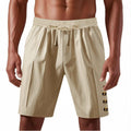 Men's Loose Linen Beach Casual Solid Color American Shorts
