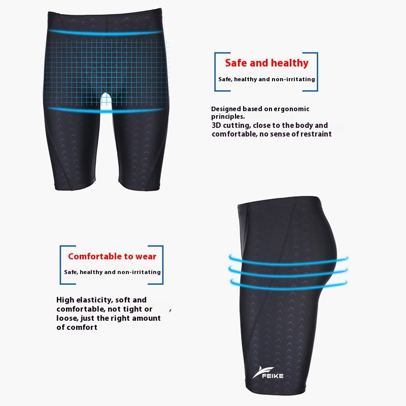 Waterproof Quick-drying Men's Fashion Long Swimming Trunks