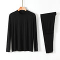 Semi-high Neck Long Sleeve And Long Pants Underwear Set, Comfortable And Smooth Pajama Two-piece Set