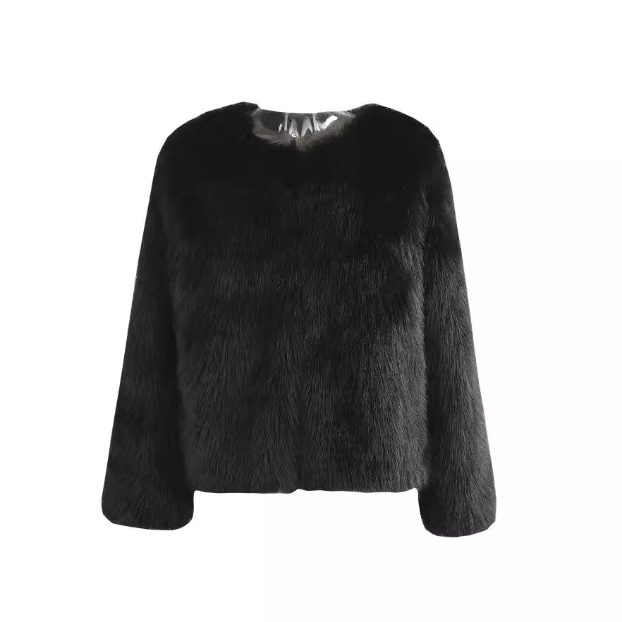 Imitation Fur Autumn And Winter New Toka Crew Neck Coat