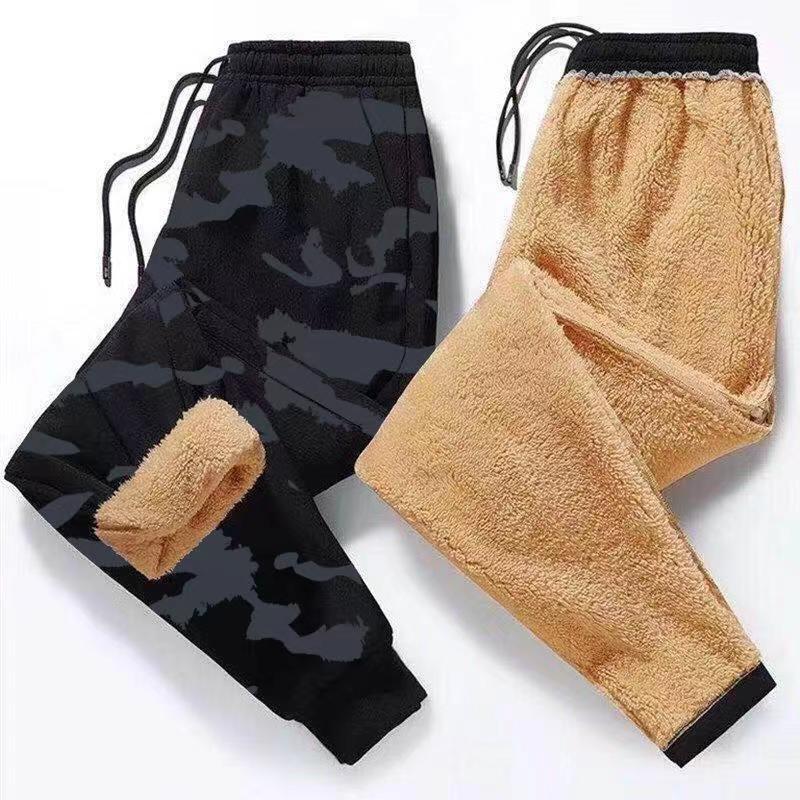 Loose Trend Fleece Thickening Youth Winter Casual Trousers