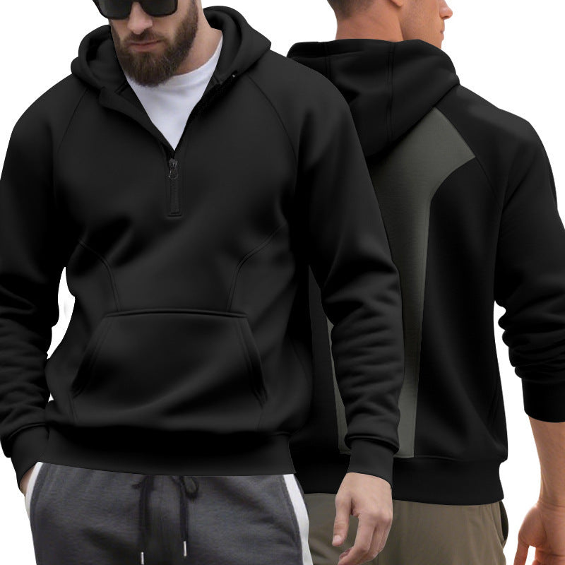 Men's Casual Sports Commuter Fleece Hooded Zip