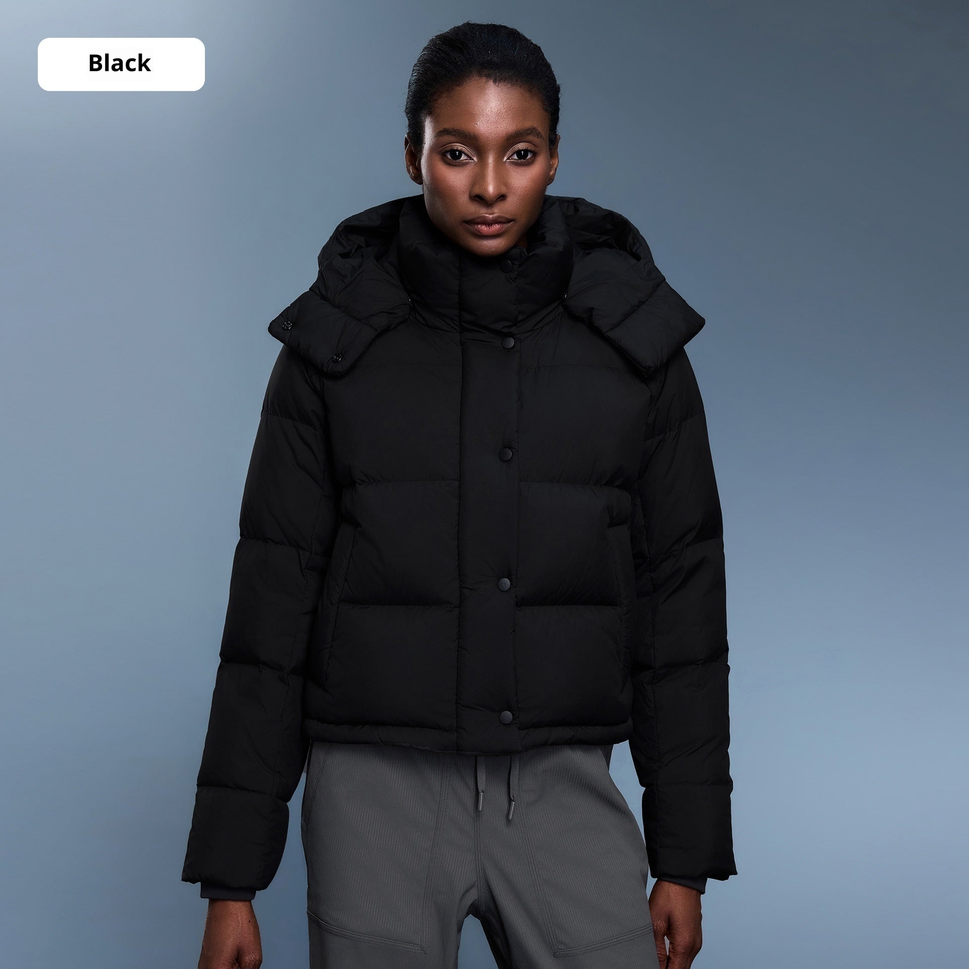 90 White Duck Down Women's New Winter Detachable Hooded Thick Warm Loose Fashion Coat