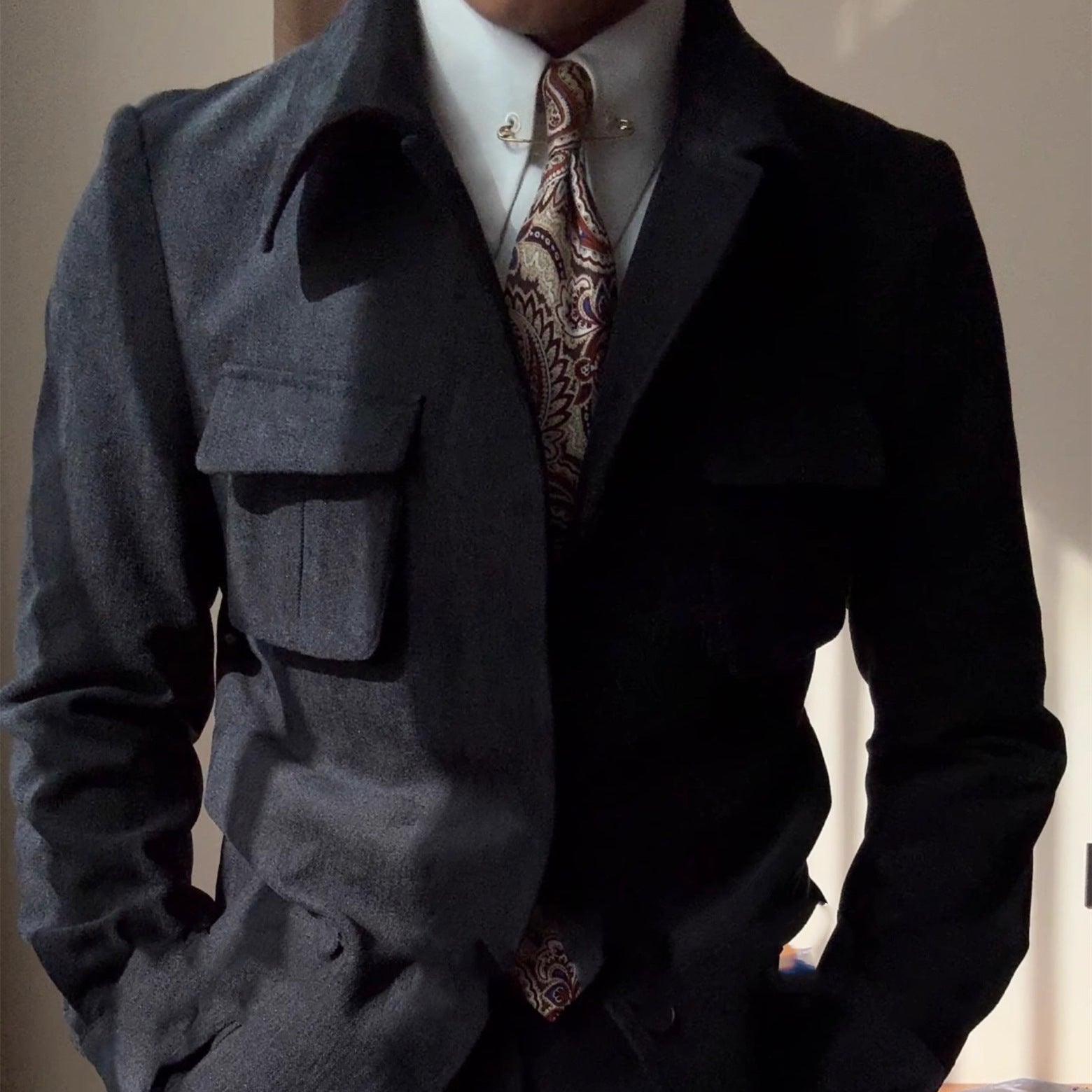 New Retro Brushed Warm Mid-length Coat