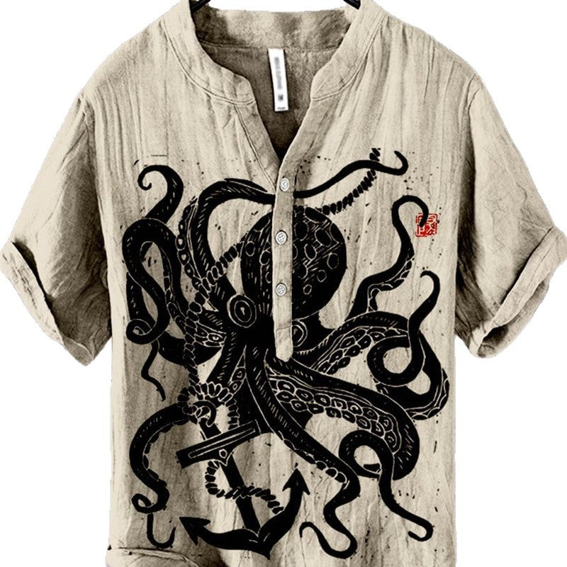 New Men's Long Sleeve Shirt 3D Stripe Print